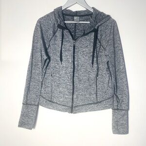 Gray heathered Champion Duo Dry zippered hoodie